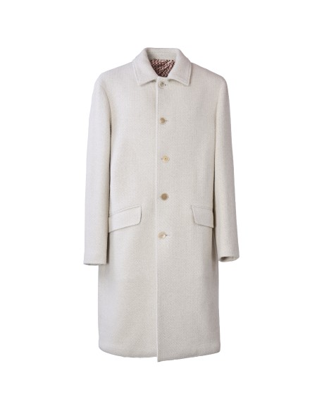 Shop ETRO  Cappotto: Etro cappotto in lana e cashmere.
Vestibilità regular.
Chiusura monopetto.
Tasche frontali a pattina.
Cappotto in lana e cashmere decorato con una fodera interna a farfalla con motivi cravatteria.
Spacco posteriore.
Composizione: 90% Lana 10% Cashmere.
Fabbricato in Italia.. 1C502 0098-0990